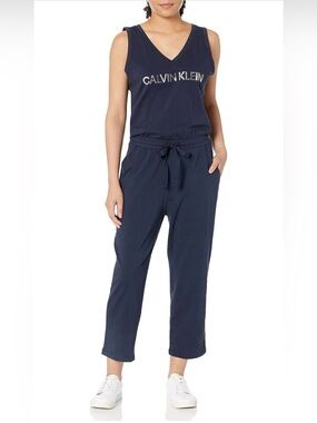Calvin Klein Sleeveless Drawstring Jumpsuit - XL
